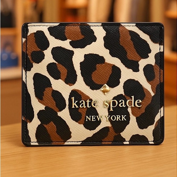 kate spade Accessories - Kate Spade Leopard-Print Cardholder Wallet